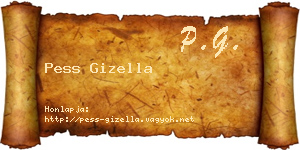 Pess Gizella névjegykártya